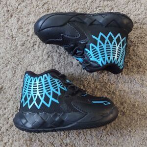Puma Melo MB.01 JR Black/Teal Toddlers Sneakers Size 4c PRE-OWNED